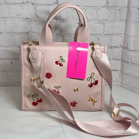 NWT Betsey Johnson Xonora 3-Way Studded Satchel Tote Bag - Picture 5 of 14